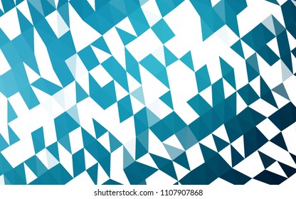 Dark BLUE vector abstract mosaic background. Colorful illustration in abstract style with gradient. The best triangular design for your business.