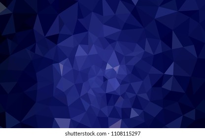 Dark BLUE vector abstract mosaic background. Modern abstract illustration with triangles. Polygonal design for your web site.
