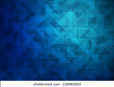 Dark BLUE vector abstract mosaic pattern. A vague abstract illustration with gradient. A completely new design for your business.