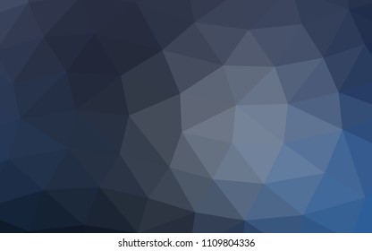 Dark BLUE vector abstract mosaic abstract mosaic. A sample with polygonal shapes. The polygonal design can be used for your web site.