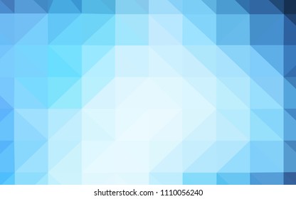 Dark BLUE vector abstract mosaic pattern. Creative illustration in halftone style with triangles. A completely new design for your leaflet.