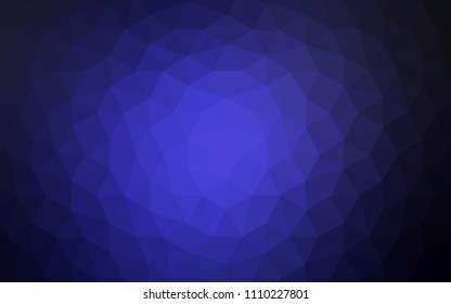 Dark BLUE vector abstract mosaic pattern. Glitter abstract illustration with an elegant triangles. New template for your brand book.