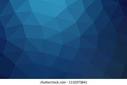 Dark BLUE vector abstract mosaic abstract mosaic. Shining colored illustration in a Brand new style. The textured pattern can be used for background.