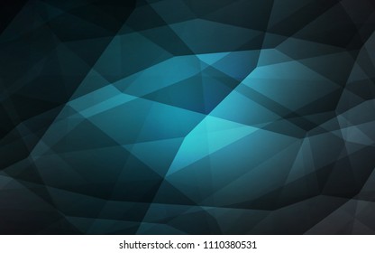 Dark BLUE vector abstract mosaic pattern. Colorful illustration in polygonal style with gradient. Brand new design for your business.