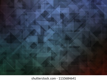 Dark BLUE vector abstract mosaic abstract mosaic. Glitter abstract illustration with an elegant design. The elegant pattern can be used as part of a brand book.