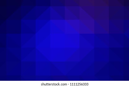 Dark BLUE vector abstract mosaic backdrop. Colorful illustration in polygonal style with gradient. Template for cell phone's backgrounds.