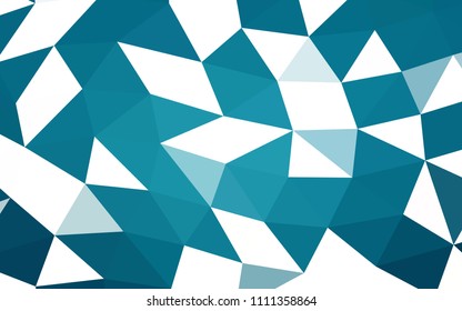 Dark BLUE vector abstract mosaic abstract mosaic. Triangular geometric sample with gradient.  The best triangular design for your business.
