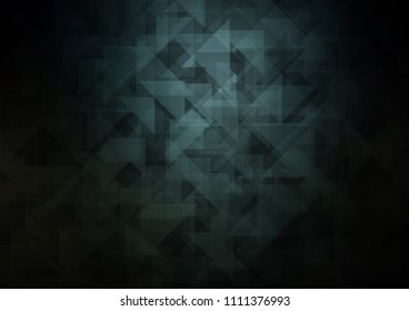 Dark BLUE vector abstract mosaic abstract mosaic. Modern geometrical abstract illustration with gradient. The polygonal design can be used for your web site.