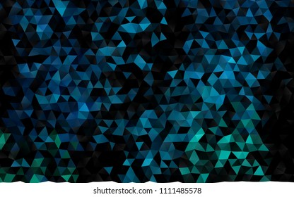 Dark BLUE vector abstract mosaic template. A vague abstract illustration with gradient. Brand new style for your business design.
