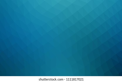 Dark BLUE vector abstract mosaic background. A vague abstract illustration with gradient. The best triangular design for your business.