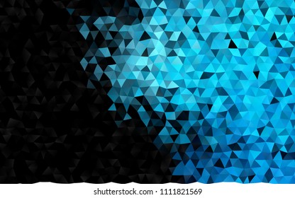 Dark BLUE vector abstract mosaic pattern. Creative geometric illustration in Origami style with gradient. Brand new style for your business design.