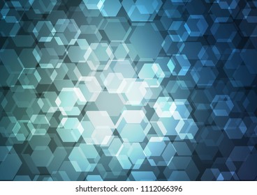Dark BLUE vector abstract mosaic background. A completely new color illustration in a vague style. A completely new template for your business design.