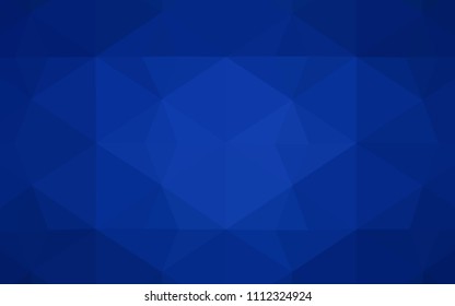 Dark BLUE vector abstract mosaic background. A sample with polygonal shapes. Polygonal design for your web site.