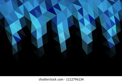 Dark BLUE vector abstract mosaic background. Colorful abstract illustration with gradient. A completely new template for your business design.