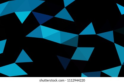 Dark BLUE vector abstract mosaic abstract mosaic. Creative geometric illustration in Origami style with gradient. The textured pattern can be used for background.