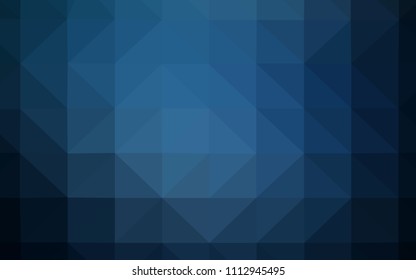 Dark BLUE vector abstract mosaic backdrop. Colorful abstract illustration with triangles. Polygonal design for your web site.
