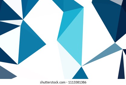 Dark BLUE vector abstract mosaic pattern. Creative illustration in halftone style with triangles. Pattern for a brand book's backdrop.