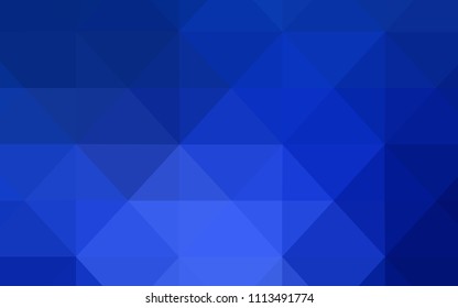 Dark BLUE vector abstract mosaic pattern. A completely new color illustration in a polygonal style. The template for cell phone's backgrounds.