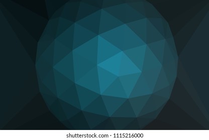 Dark BLUE vector abstract mosaic pattern with a diamond. Colorful illustration in a polygonal style. A new texture for your web site.