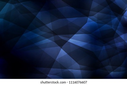 Dark BLUE vector abstract mosaic background. Modern abstract illustration with triangles. A new texture for your web site.