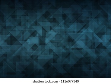 Dark BLUE vector abstract mosaic abstract mosaic. Glitter abstract illustration with an elegant design. The textured pattern can be used for background.