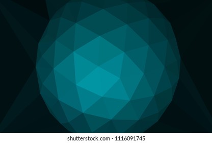 Dark BLUE vector abstract mosaic pattern with a diamond. Illustration in Origami style with gradient. Pattern for a brand book's backdrop.