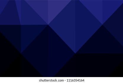 Dark BLUE vector abstract mosaic backdrop. Creative illustration in halftone style with gradient. Brand-new style for your business design.
