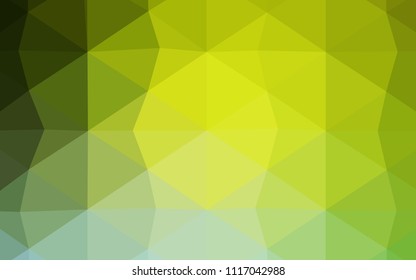 Dark BLUE vector abstract mosaic background. Creative illustration in halftone style with gradient. Triangular pattern for your business design.