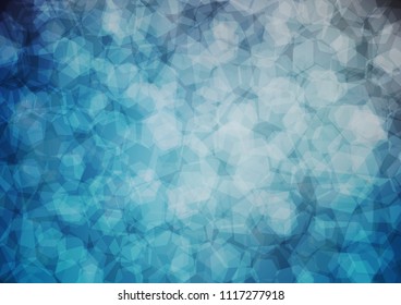 Dark BLUE vector abstract mosaic background. Modern geometrical abstract illustration with gradient. The best hexagonal design for your business.