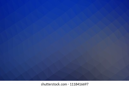 Dark BLUE vector abstract mosaic background. A sample with polygonal shapes. Brand new design for your business.