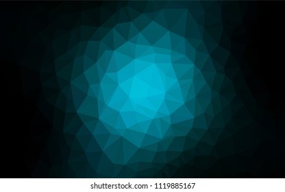 Dark BLUE vector abstract mosaic pattern. Colorful illustration in abstract style with triangles. Pattern for a brand book's backdrop.