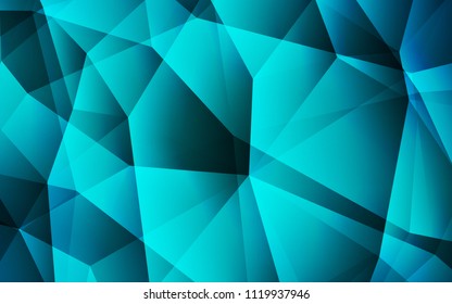 Dark BLUE vector abstract mosaic pattern. Creative illustration in halftone style with triangles. Brand new design for your business.