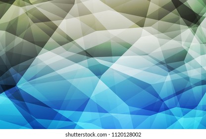 Dark BLUE vector abstract mosaic pattern. Colorful illustration in polygonal style with gradient. Polygonal design for your web site.