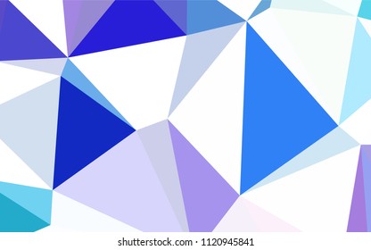 Dark BLUE vector abstract mosaic backdrop. Shining polygonal illustration, which consist of triangles. Polygonal design for your web site.