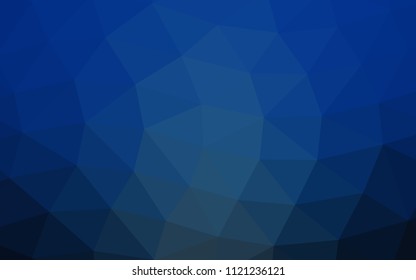 Dark BLUE vector abstract mosaic abstract mosaic. Geometric illustration in Origami style with gradient.  Brand new style for your business design.