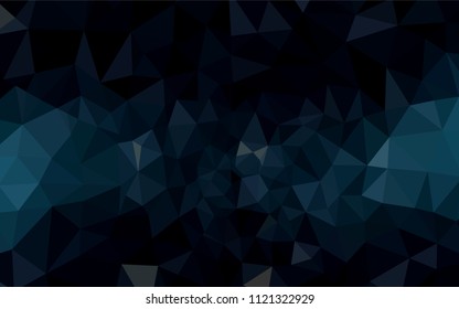 Dark BLUE vector abstract mosaic backdrop. Colorful abstract illustration with triangles. Polygonal design for your web site.