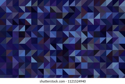 Dark BLUE vector abstract mosaic template. An elegant bright illustration with gradient. A completely new design for your business.