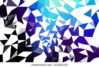 Dark BLUE vector abstract mosaic backdrop. Colorful illustration in polygonal style with gradient. New template for your brand book.