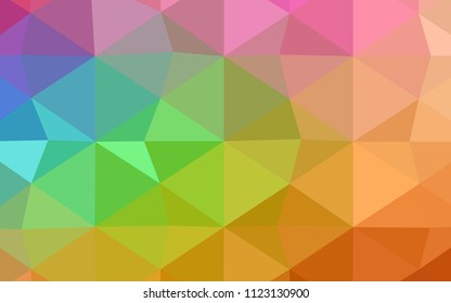 Dark BLUE vector abstract mosaic backdrop. Colorful illustration in polygonal style with gradient. Brand-new design for your business.