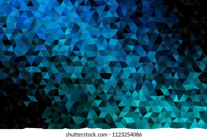 Dark BLUE vector abstract mosaic pattern. A sample with polygonal shapes. A completely new design for your business.