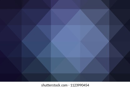 Dark BLUE vector abstract mosaic background. Geometric illustration in Origami style with gradient.  Pattern for a brand book's backdrop.