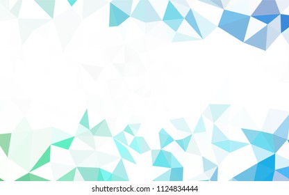 Dark BLUE vector abstract mosaic background. Shining polygonal illustration, which consist of triangles. Completely new template for your banner.