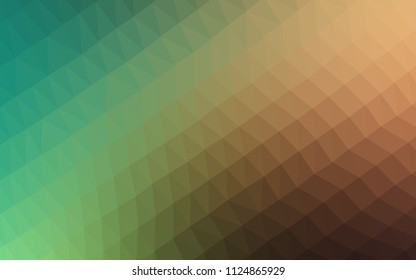 Dark BLUE vector abstract mosaic template. Creative geometric illustration in Origami style with gradient. The polygonal design can be used for your web site.