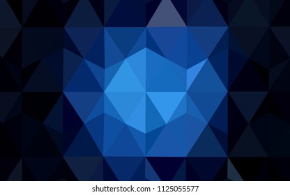 Dark BLUE vector abstract mosaic background. Modern abstract illustration with triangles. Polygonal design for your web site.
