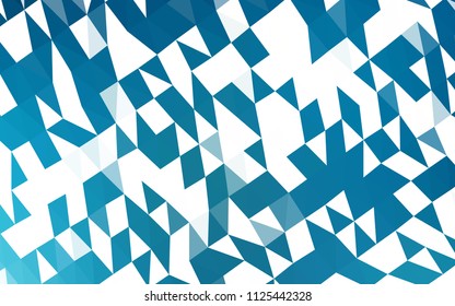 Dark BLUE vector abstract mosaic pattern. Brand new colored illustration in blurry style with gradient. The best triangular design for your business.