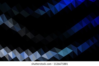 Dark BLUE vector abstract mosaic background. Colorful abstract illustration with gradient. Brand new style for your business design.