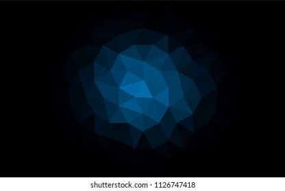 Dark BLUE vector abstract mosaic background. Glitter abstract illustration with an elegant triangles. New template for your brand book.