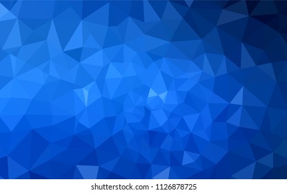 Dark BLUE vector abstract mosaic background. A sample with polygonal shapes. New template for your brand book.