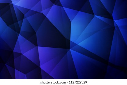 Dark BLUE vector abstract mosaic background. Modern abstract illustration with triangles. Pattern for a brand book's backdrop.