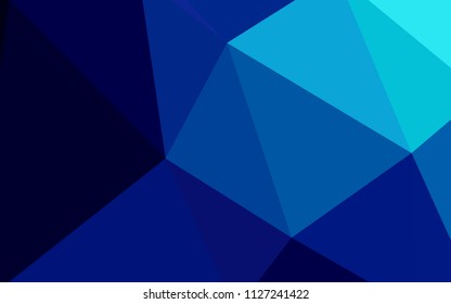 Dark BLUE vector abstract mosaic backdrop. Modern abstract illustration with triangles. Completely new template for your banner.